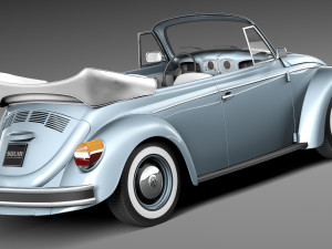 Volkswagen Beetle Convertible 1980 3D 모델