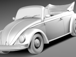 Volkswagen Beetle Convertible 1980 3D 모델
