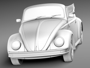 Volkswagen Beetle Convertible 1980 3D 모델