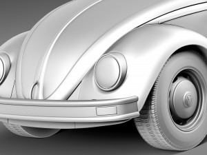 Volkswagen Beetle Convertible 1980 3D 모델