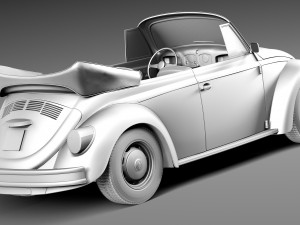 Volkswagen Beetle Convertible 1980 3D 모델