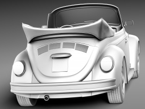 Volkswagen Beetle Convertible 1980 3D 모델