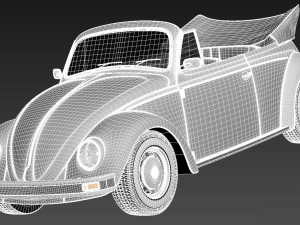 Volkswagen Beetle Convertible 1980 3D 모델