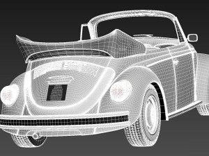 Volkswagen Beetle Convertible 1980 3D 모델