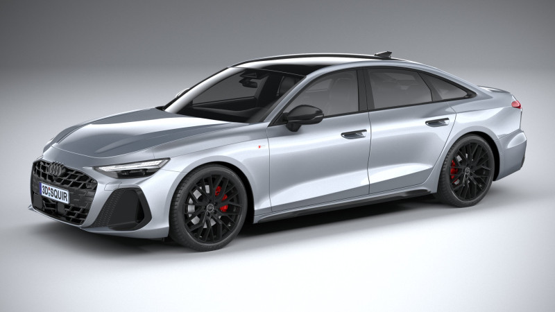 Audi A6 Sedan S-line 2026 Model 3D .c4d .max .obj .3ds .fbx .stl .blend