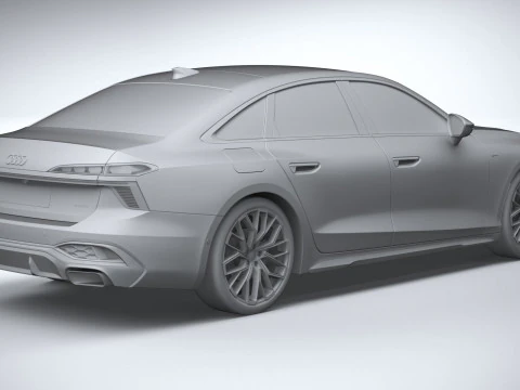 Audi A6 Sedan S-line 2026 3D Model