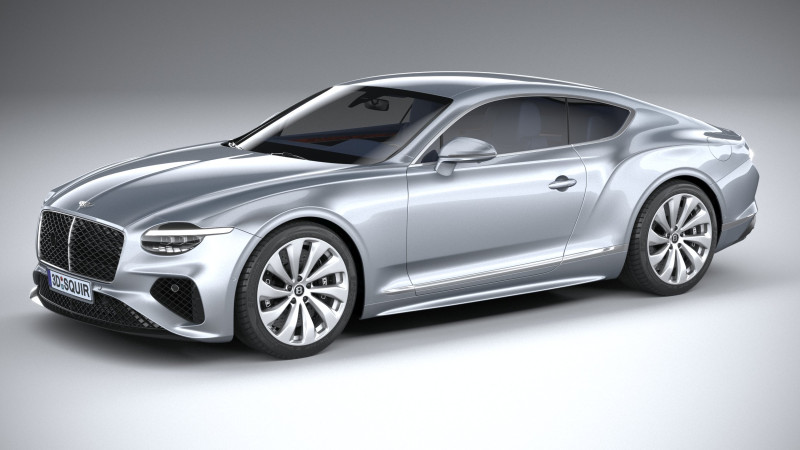 Bentley Continental GT 2026 3D Model .c4d .max .obj .3ds .fbx .stl .blend