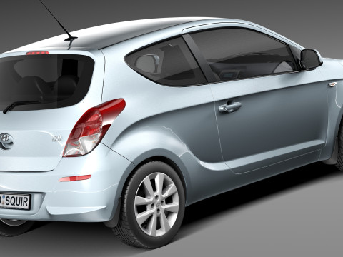 Hyundai I20 3-door 2013 Modelo 3D