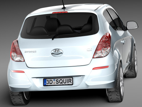 Hyundai I20 3-door 2013 Modelo 3D