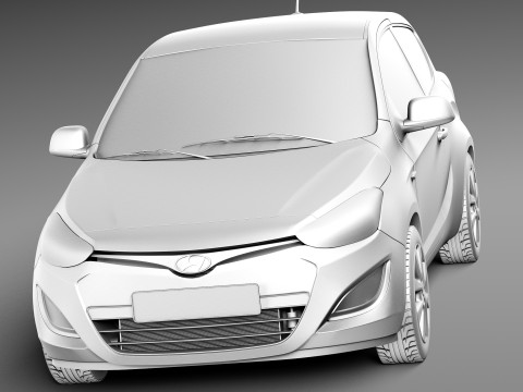Hyundai I20 3-door 2013 Modelo 3D