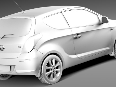 Hyundai I20 3-door 2013 Modelo 3D
