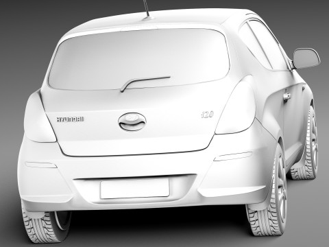 Hyundai I20 3-door 2013 Modelo 3D