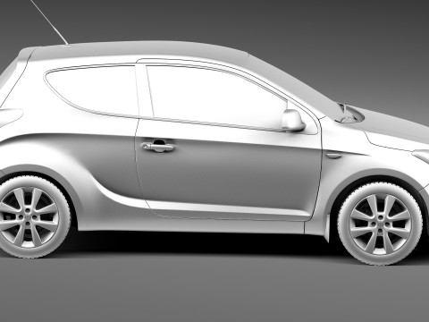 Hyundai I20 3-door 2013 Modelo 3D