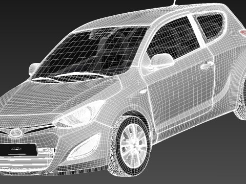 Hyundai I20 3-door 2013 Modelo 3D