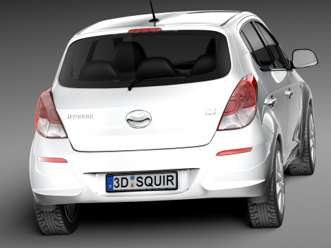 Hyundai I20 5-door 2013 3D 모델