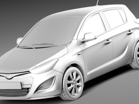 Hyundai I20 5-door 2013 3D 모델