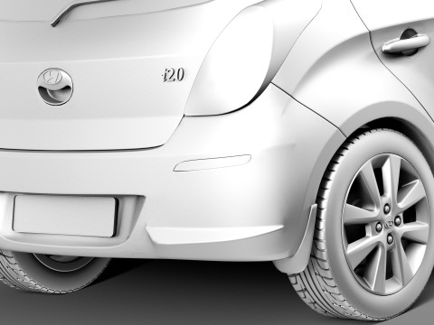 Hyundai I20 5-door 2013 3D 모델