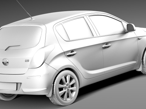 Hyundai I20 5-door 2013 3D 모델