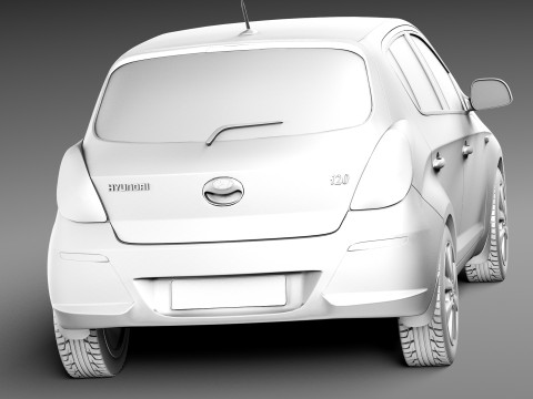 Hyundai I20 5-door 2013 3D 모델