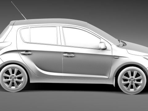 Hyundai I20 5-door 2013 3D 모델
