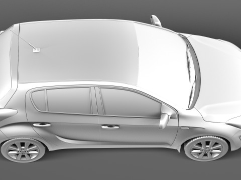 Hyundai I20 5-door 2013 3D 모델