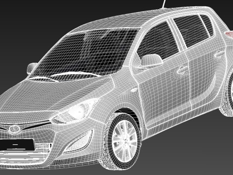 Hyundai I20 5-door 2013 3D 모델