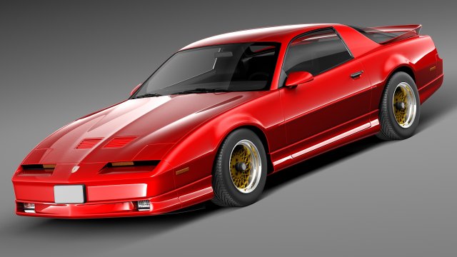 Pontiac Firebird Trans Am 1988-1990 3D 模型 .c4d .max .obj .3ds .fbx .stl .blend 