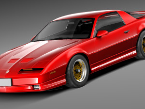 Pontiac Firebird Trans Am 1988-1990 3D Model