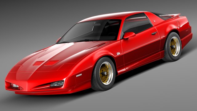 Pontiac Firebird Trans Am GTA 1991-1993 Model 3D .c4d .max .obj .3ds .fbx .stl .blend 