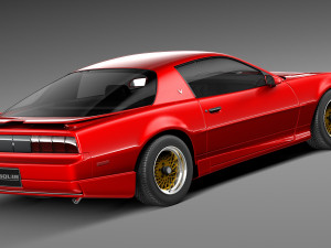 Pontiac Firebird Trans Am GTA 1991-1993 Model 3D