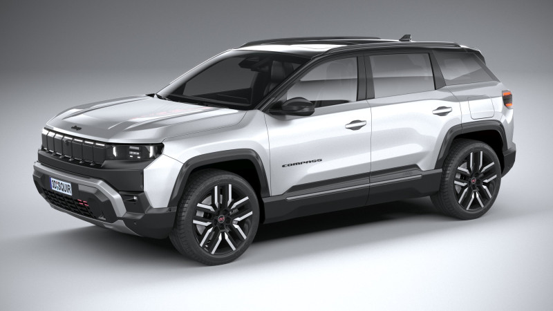 Jeep Compass Overland 2026 3D Model .c4d .max .obj .3ds .fbx .stl .blend