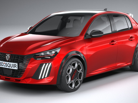 Peugeot E-208 GTI 2026 3D Модель