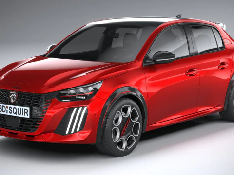 Peugeot E-208 GTI 2026 Modelo 3D