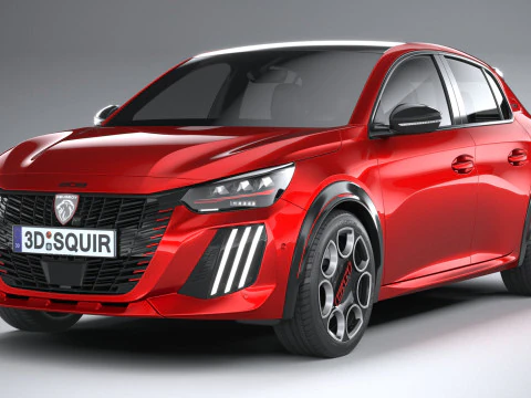 Peugeot E-208 GTI 2026 Modelo 3D