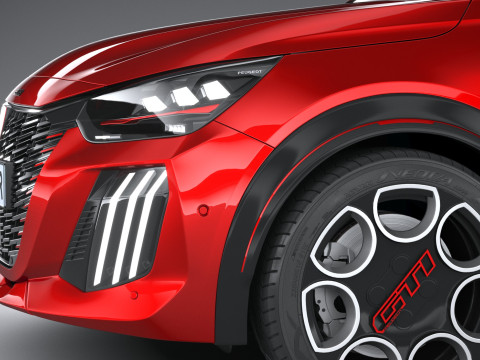 Peugeot E-208 GTI 2026 3D Модель