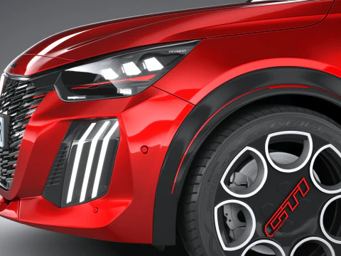 Peugeot E-208 GTI 2026 Modelo 3D