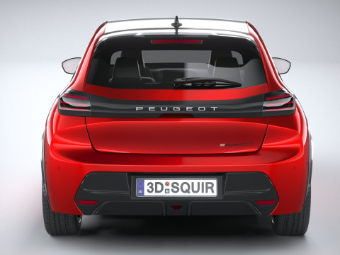 Peugeot E-208 GTI 2026 3D Модель