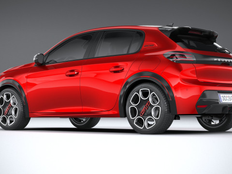Peugeot E-208 GTI 2026 3D Модель