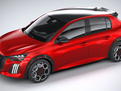 Peugeot E-208 GTI 2026 3D Модель