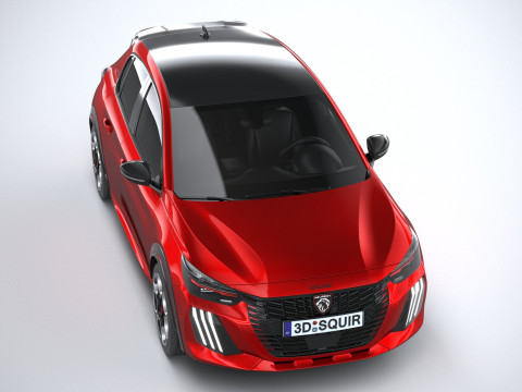 Peugeot E-208 GTI 2026 3D Модель