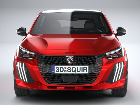 Peugeot E-208 GTI 2026 3D Модель
