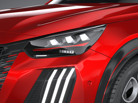 Peugeot E-208 GTI 2026 3D Модель