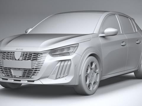 Peugeot E-208 GTI 2026 3D Модель