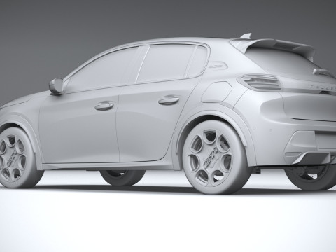 Peugeot E-208 GTI 2026 3D Модель