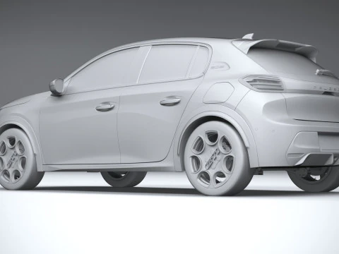 Peugeot E-208 GTI 2026 Modelo 3D