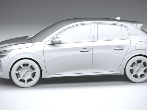 Peugeot E-208 GTI 2026 3D Модель