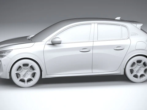 Peugeot E-208 GTI 2026 Modelo 3D
