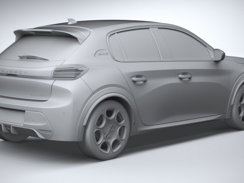 Peugeot E-208 GTI 2026 3D Модель
