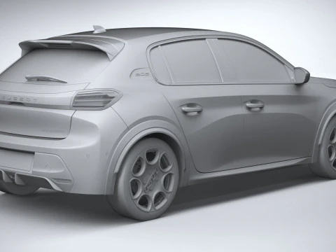 Peugeot E-208 GTI 2026 Modelo 3D