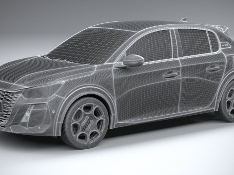 Peugeot E-208 GTI 2026 3D Модель